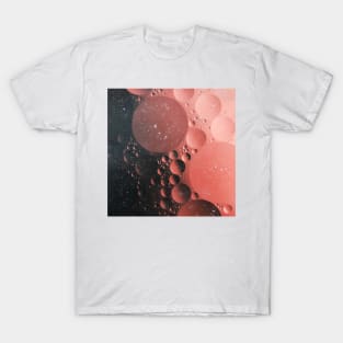 Moon Surface Art Salmon Black T-Shirt